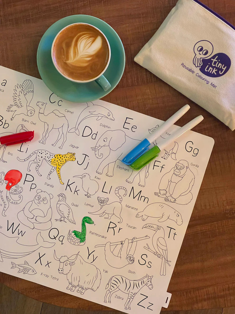 Tiny Ink Studio Silicone Place Mat Animal A-Z