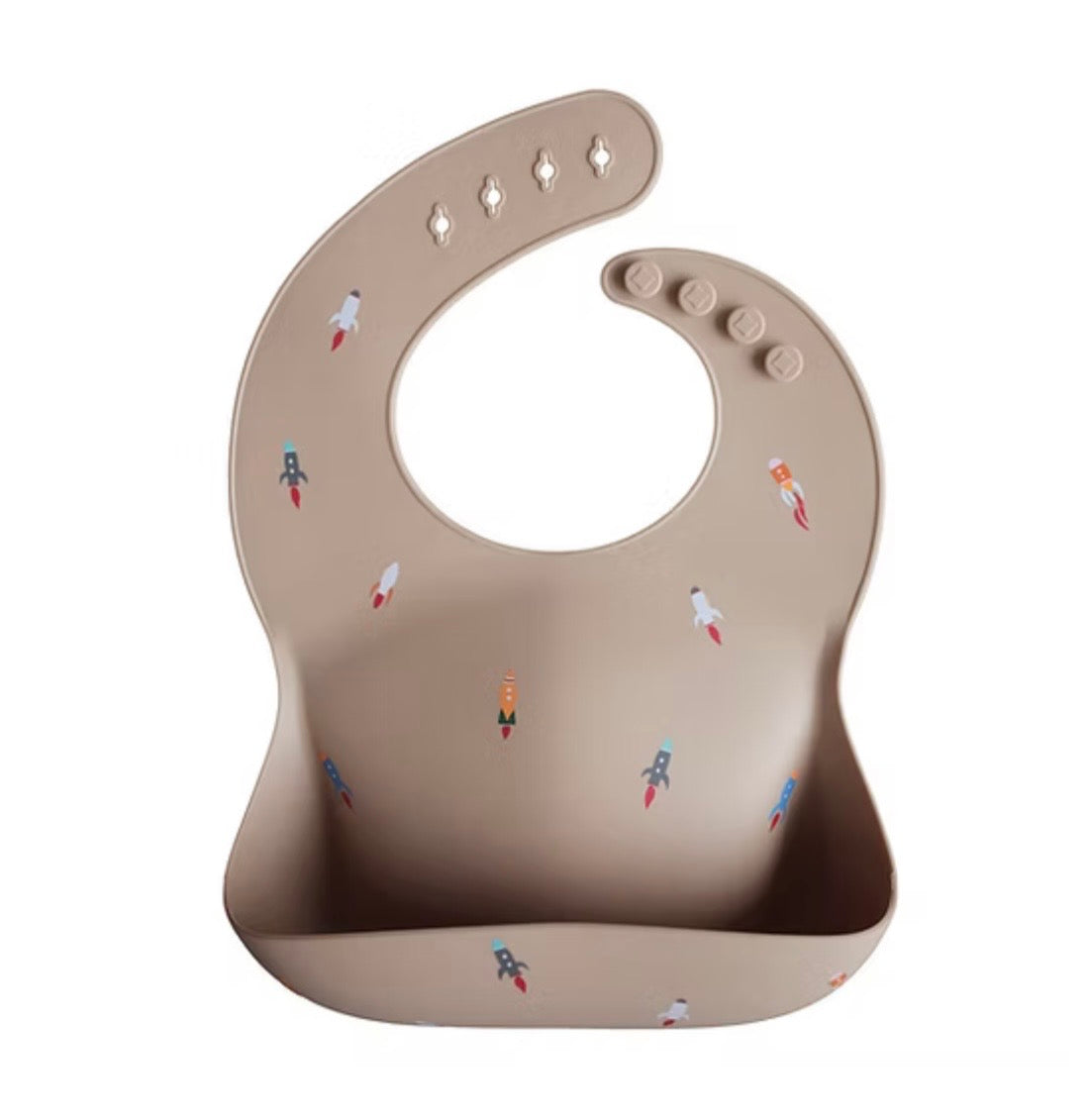 Mushie Silicone Bib Rocket