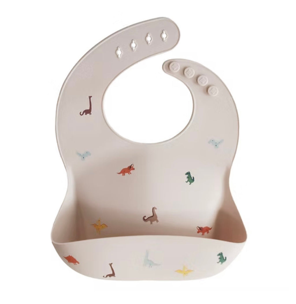 Mushie Silicone Dinosaur Bib