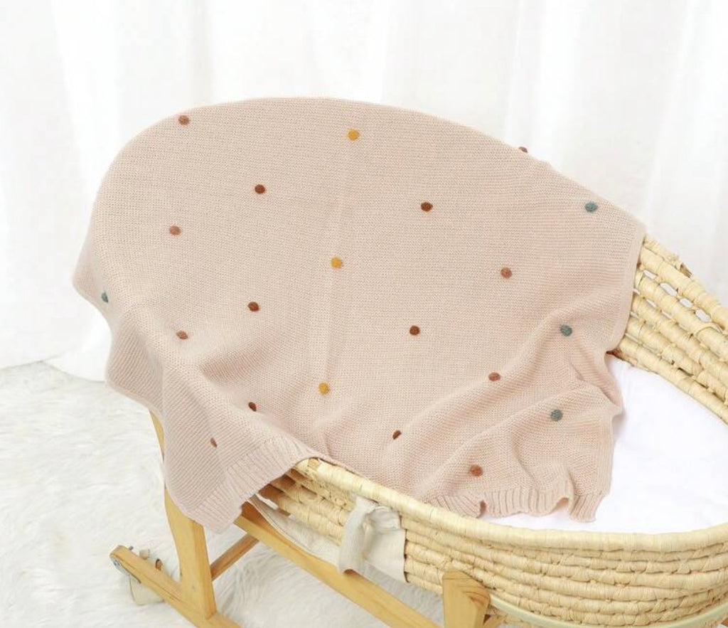 Knitted Baby Blanket-Cream