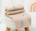 Knitted Baby Blanket-Cream