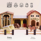 Le Toy Van Wooden Farmyard Stables
