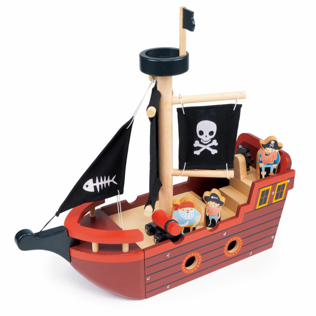 Tender Leaf Wooden Fishbones Pirate Ship
