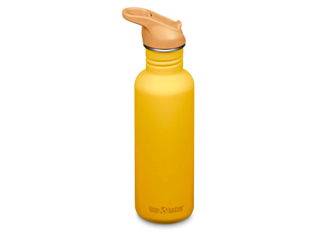 Klean kanteen stainless steel 800ml bottle sunset mustard