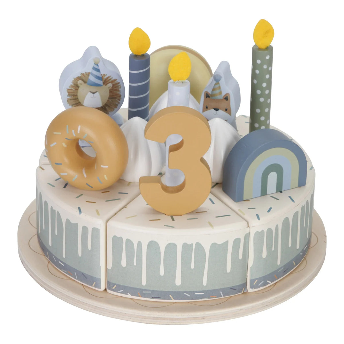Little Dutch Blue wooden Birthday Cake