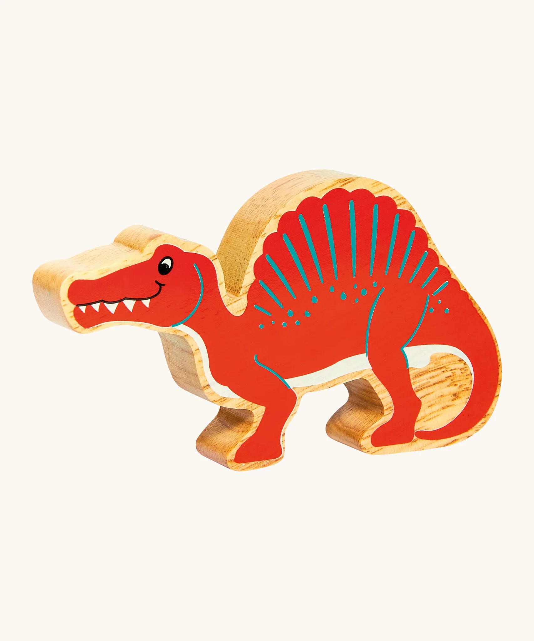 Lanka Kade Wooden red Spinosaurus Dinosaur figure
