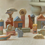 Little Dutch Wooden Building Blocks Safari Friends
