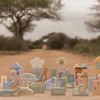 Little Dutch Wooden Building Blocks Safari Friends