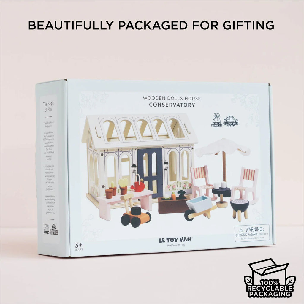 Le Toy Van Wooden Dolls House Conservatory