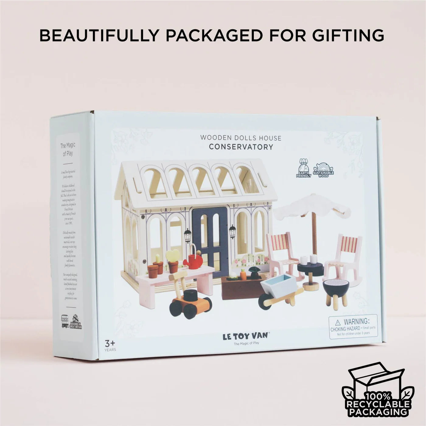Le Toy Van Wooden Dolls House Conservatory