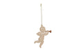 White Metal Christmas Angel/Cherub Ornament/Decoration