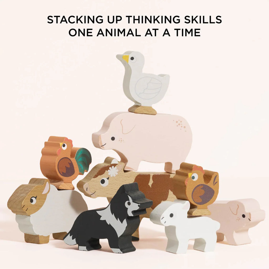 Le Toy Van Wooden Farmyard Stacking Animals