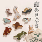 Le Toy Van Jurassic Dinosaur Wooden Stacking & Bag