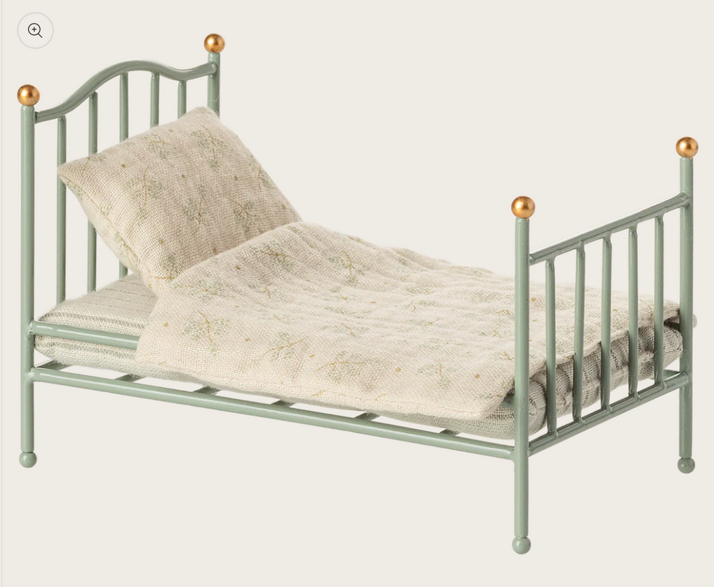 Maileg Vintage Single Bed for the Small mice in mint