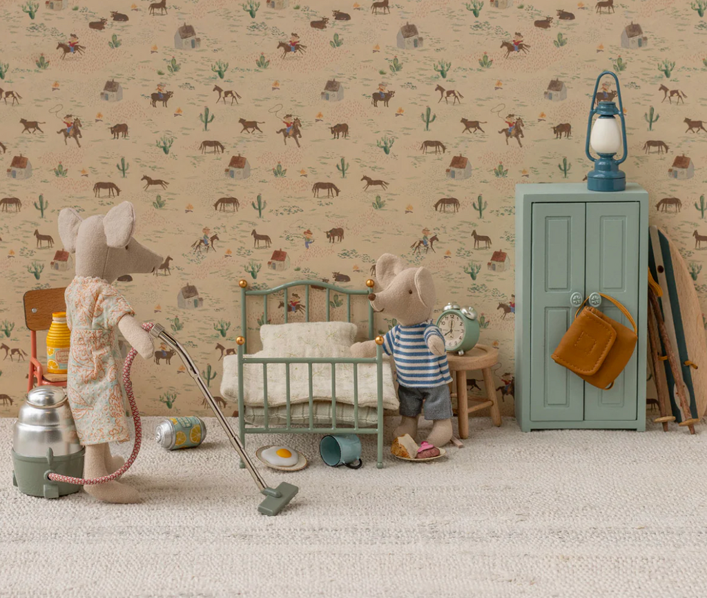 Maileg Vintage Single Bed for the Small mice in mint
