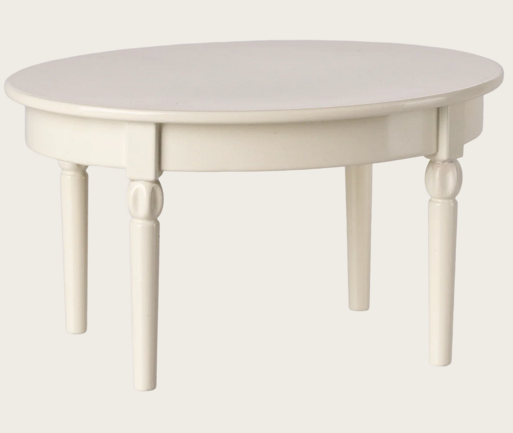 Maileg Vintage Dining Table in off white for mouse