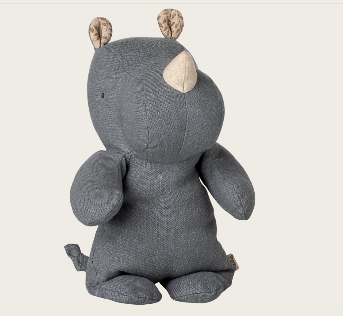 Maileg Rhino Safari Friends Small Dusty Blue
