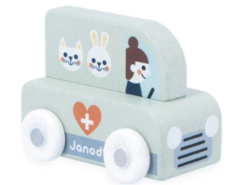 Janod assorted wooden cars