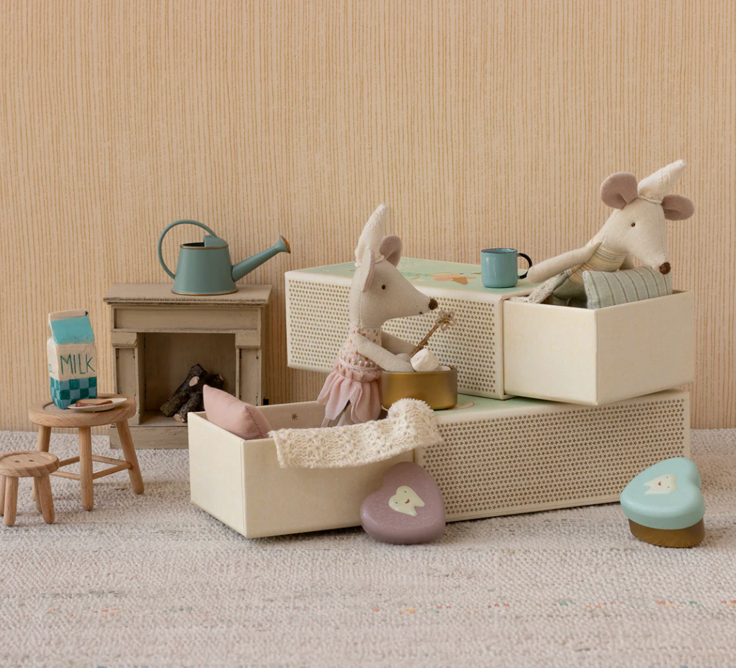 Maileg Tooth Fairy Mouse in Matchbox Little sister