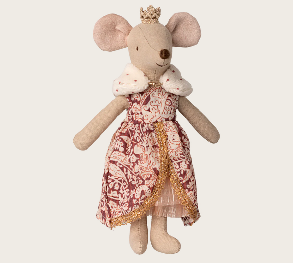 Maileg Queen Mouse – Royal Collectible Doll Mouse with Crown & Dress