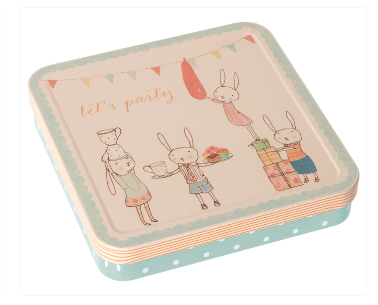 Maileg, Let's party- Happy Birthday Napkin Tin not complete