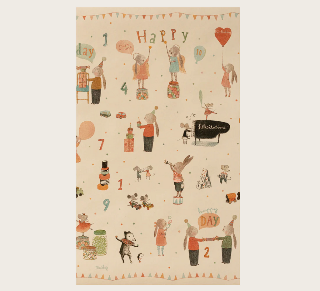 Maileg Gift Wrap Happy Day 10m