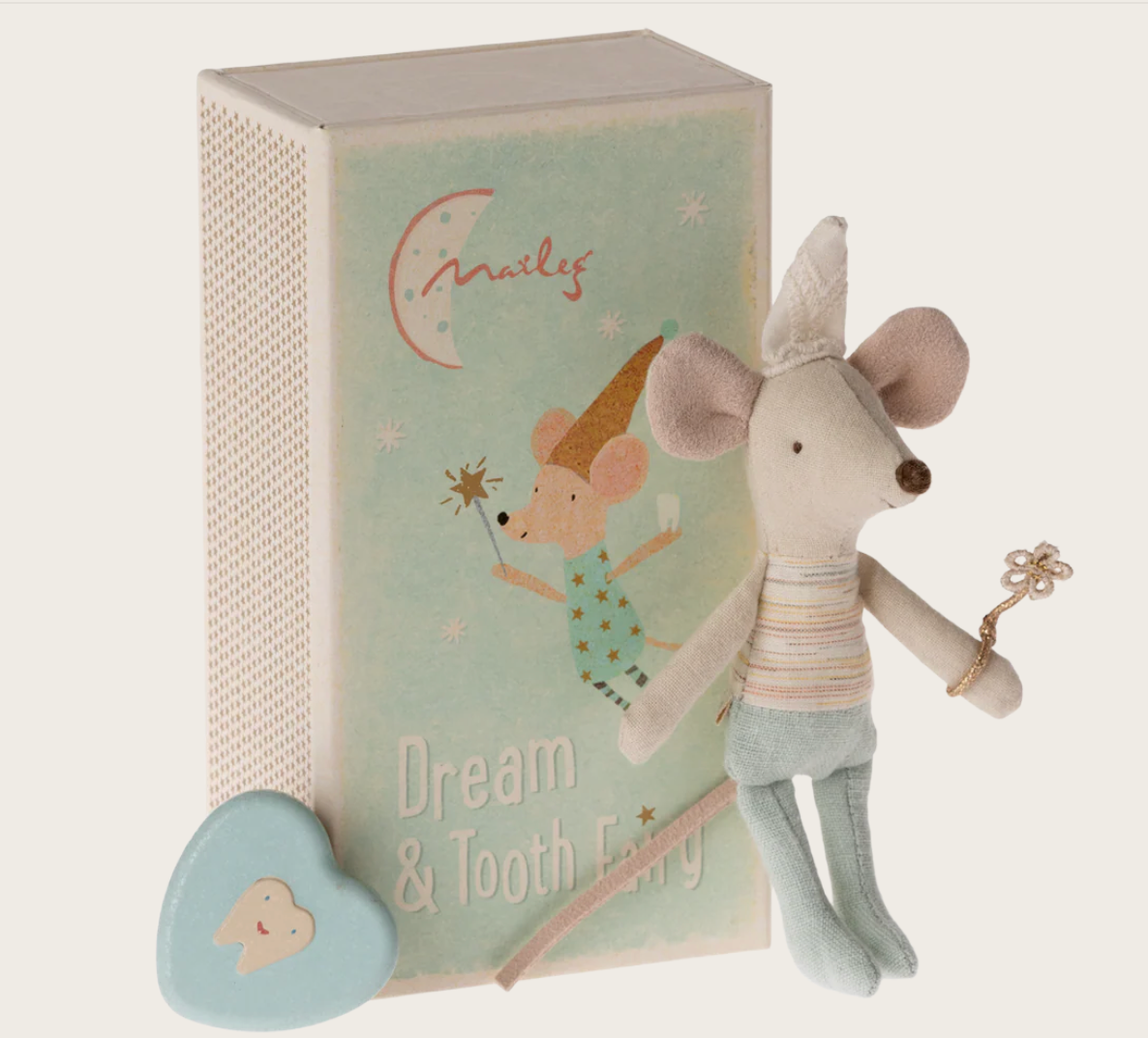 Maileg Tooth Fairy Little Brother Mouse in Matchbox