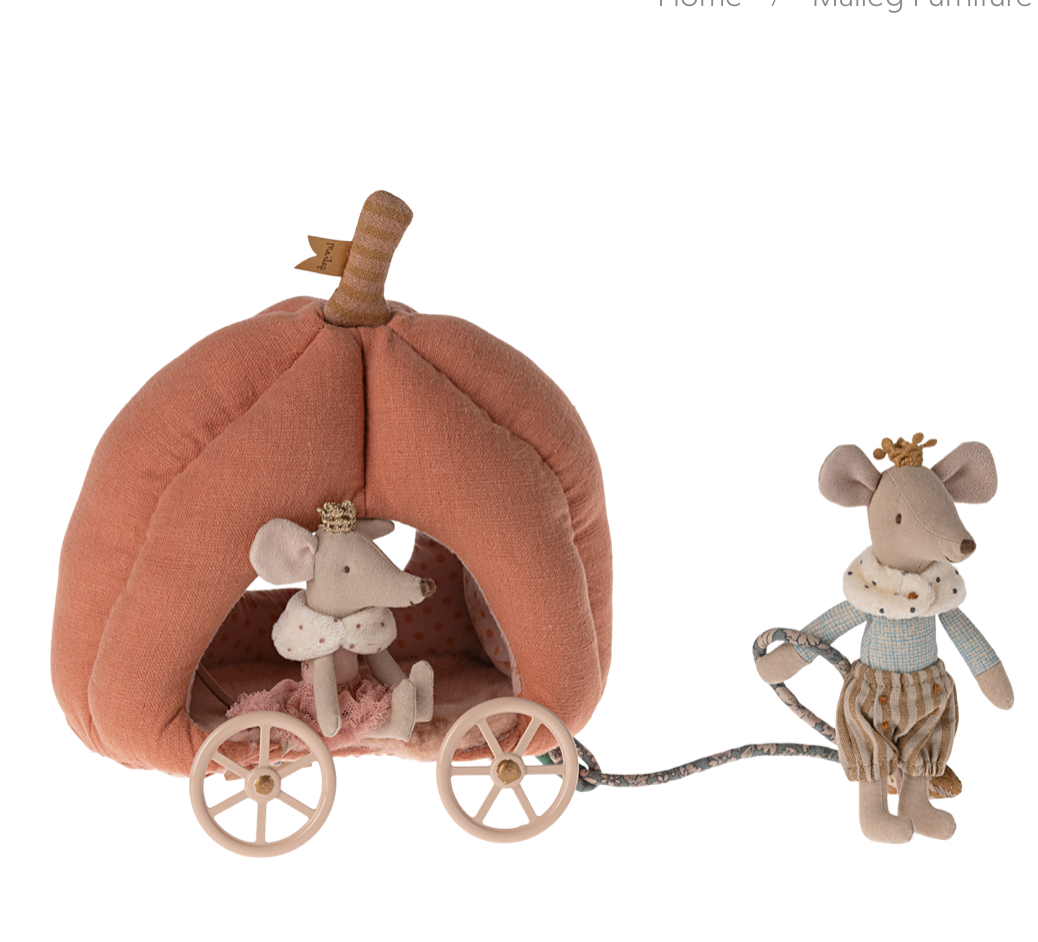 Maileg Pumpkin Carriage for mice