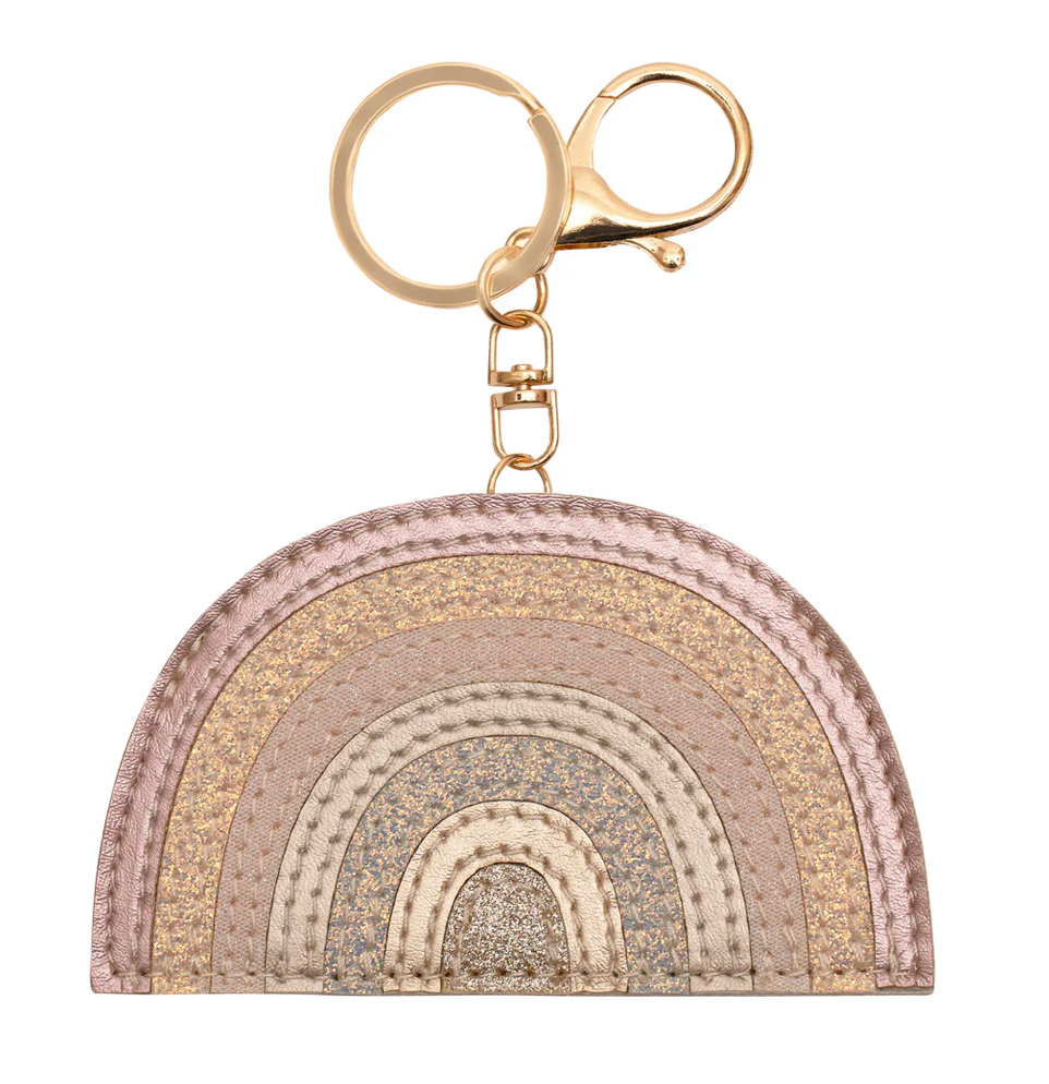 Mimi and Lula Rainbow sparkle keyring