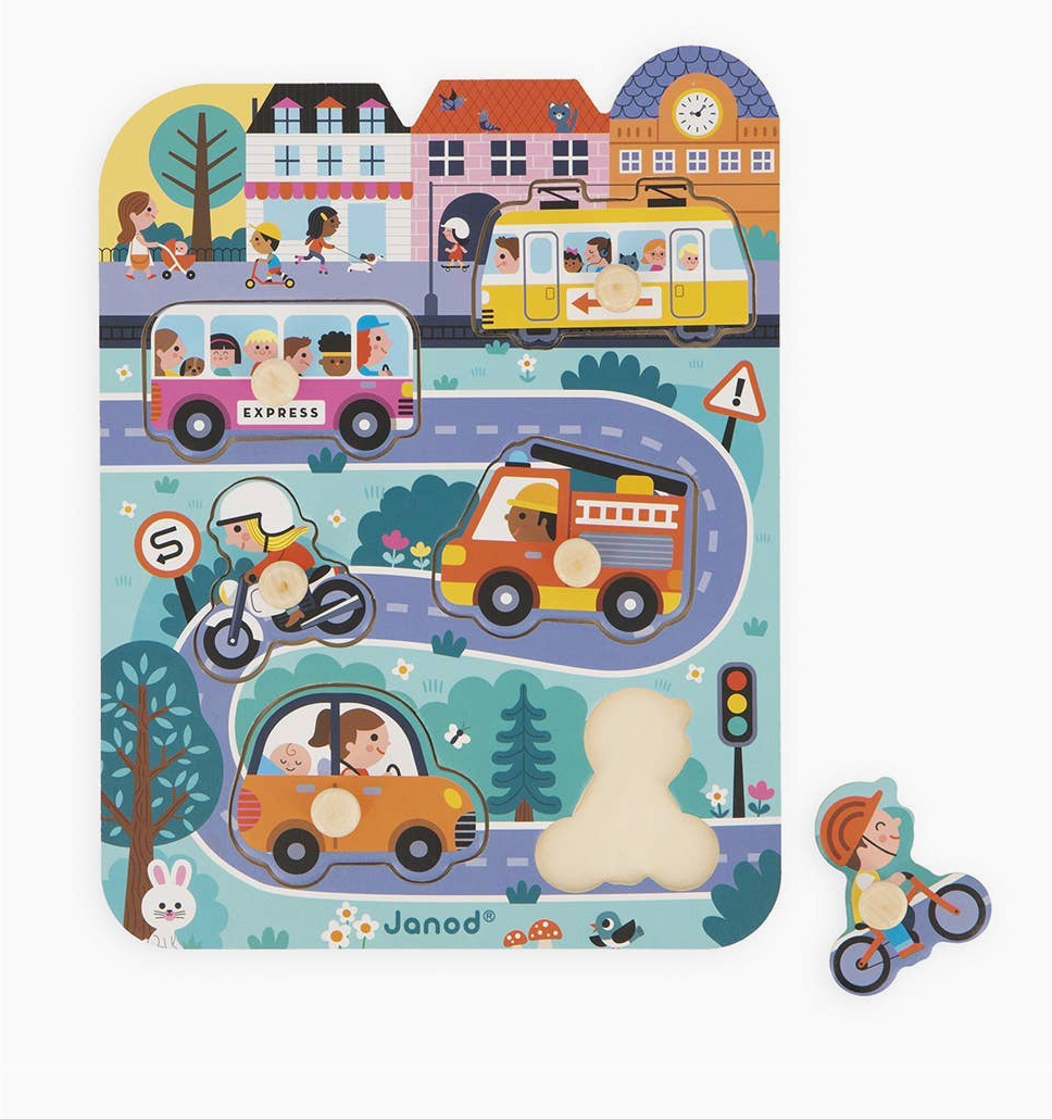 Janod In the Town Peg Puzzle