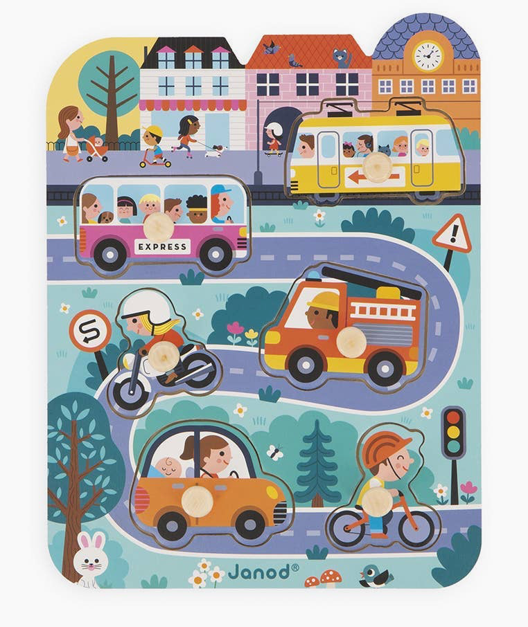 Janod In the Town Peg Puzzle