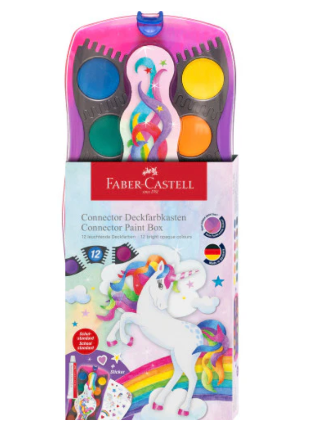 paint box unicorn pink faber castell 12