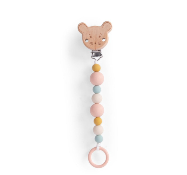 Moulin Roty Mouse soother holder La Petite Ecole de