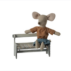 Maileg Wooden Bench for Mice Off White