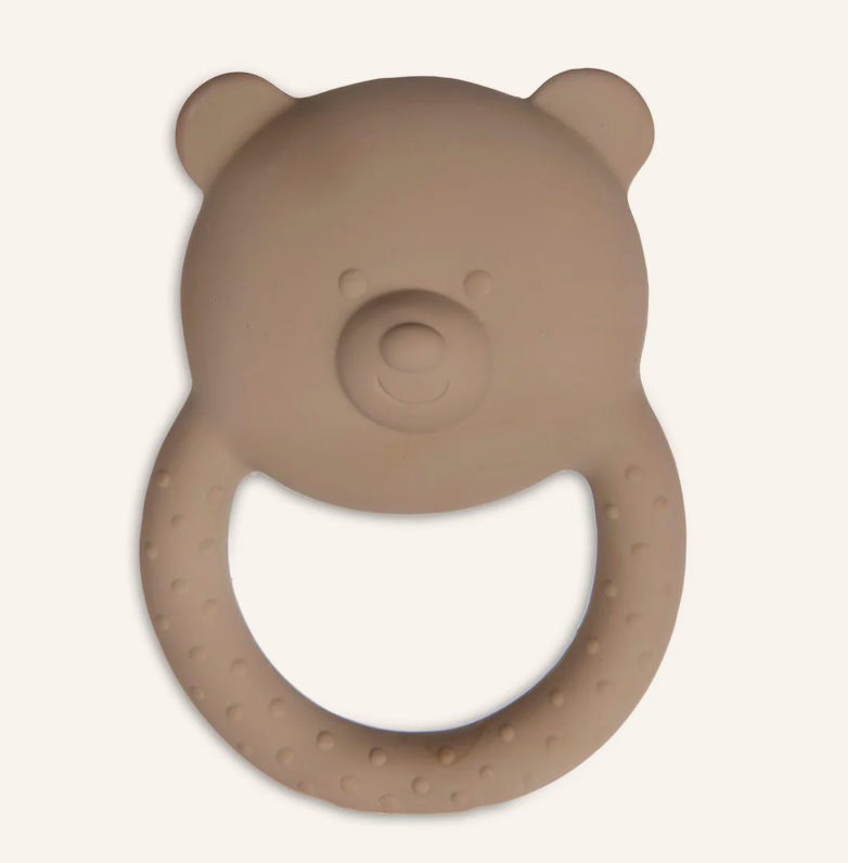 Jollein Rubber Teething Ring Teddy Bear Biscuit