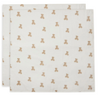 Jollein Muslin Cloth Set of 2, 115x115cm- Teddy Bear