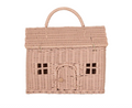 Olli Ella Rattan Casa Clutch- Rose