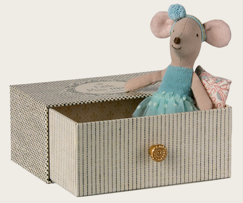 Maileg Little Sister Dance Mouse with Day Bed