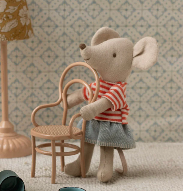 Maileg Vintage Chair for mouse in dark powder