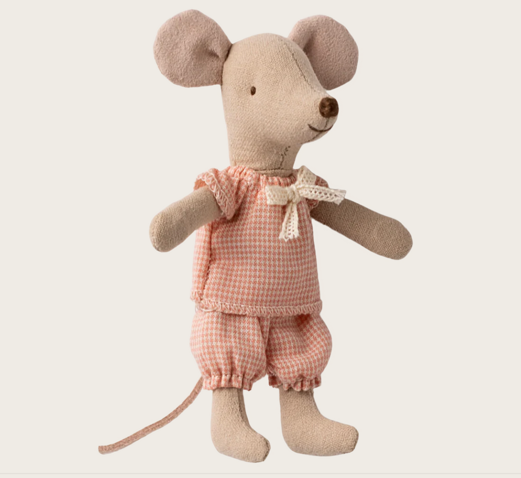 Maileg Little Sister Mouse in Matchbox – Classic Collectible Doll Mouse Set