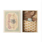 Maileg Sleepy Wakey Baby Mouse in Matchbox in Blue