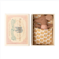 Maileg Sleepy Wakey Baby Mouse in Matchbox in Rose