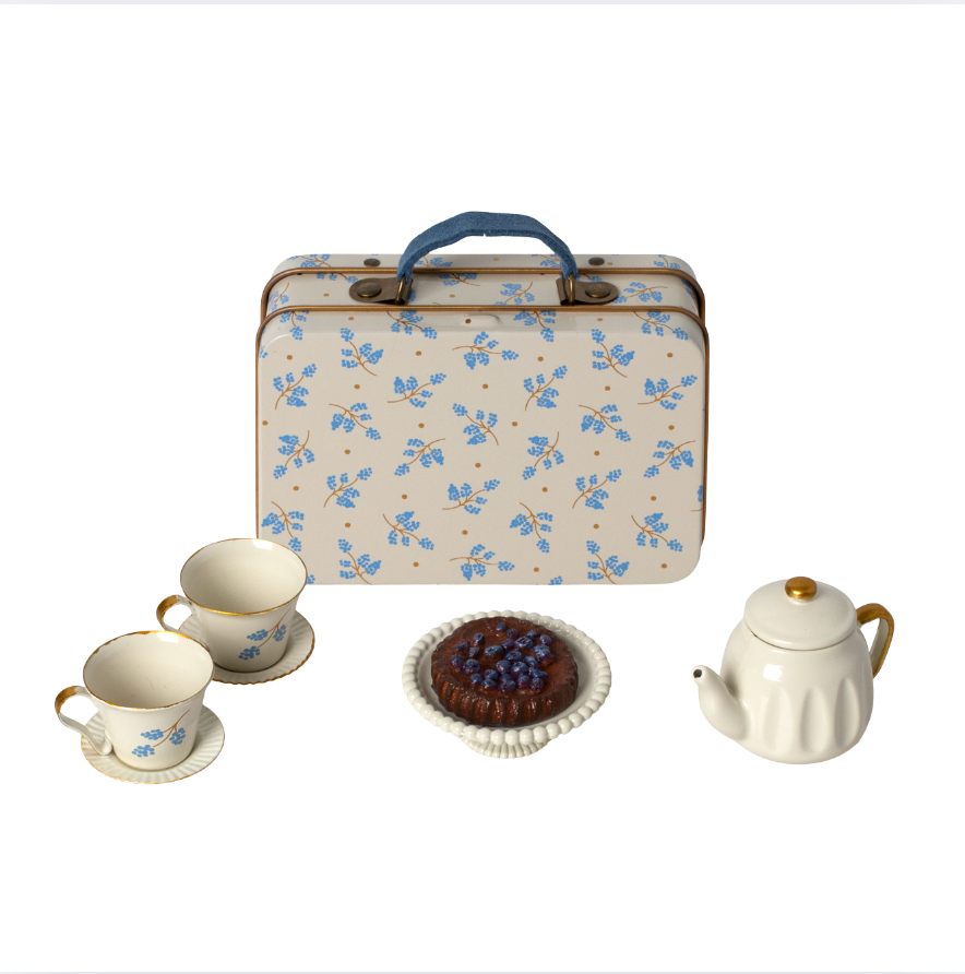 Maileg afternoon treat blue Madeleine mouse