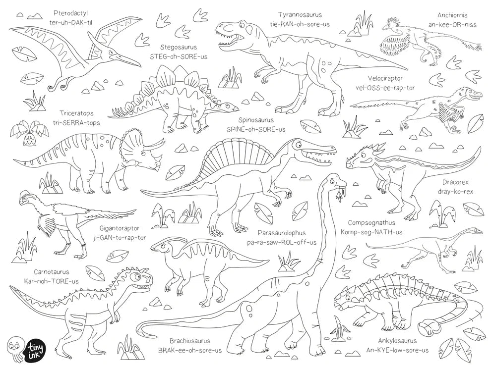 Tiny Ink Studio Silicone Place Mat Dinosaur