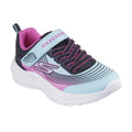 Skechers Junior Girls Microspec Advance Trainers Aqua/Pink