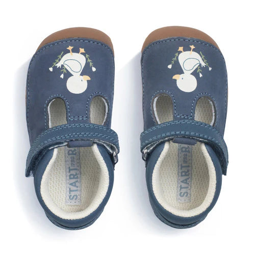 Start-Rite Squish Denim Blue Leather Nubuck Duck