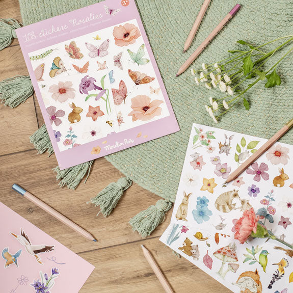 Moulin Roty Pack of 108 stickers Les Rosalies
