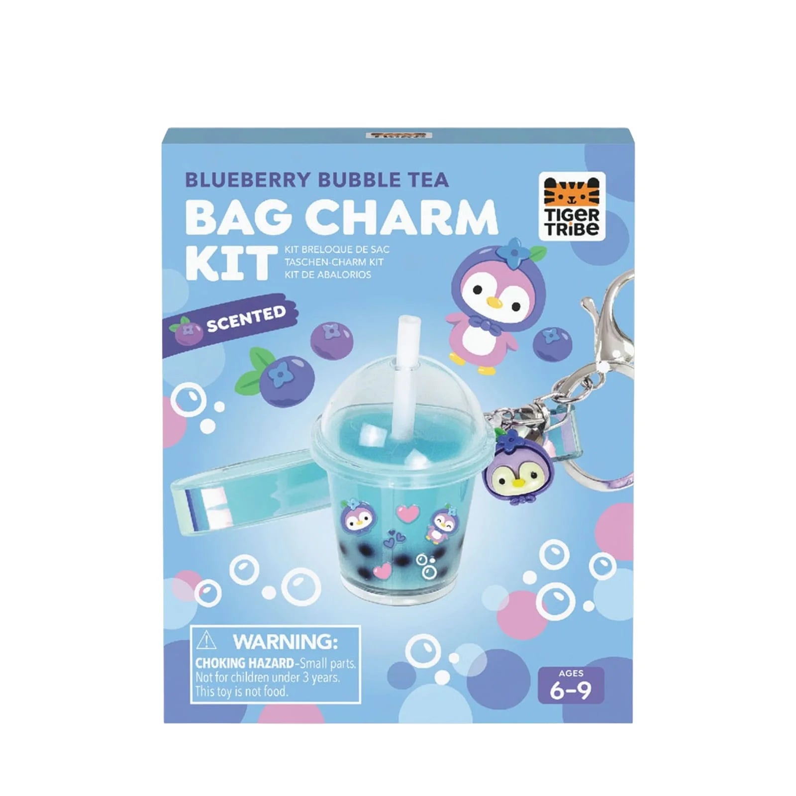 Tiger Tribe Blueberry Bubble Tea Bag Charm