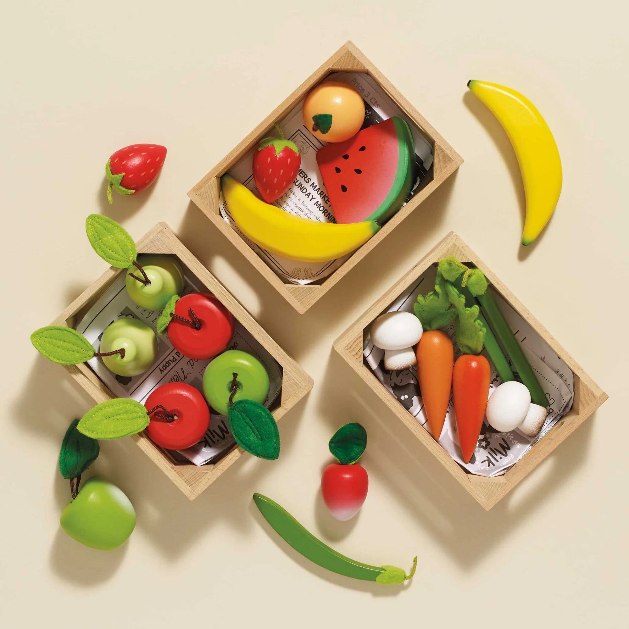 Le Toy Van Smoothie Fruit Wooden Market Crate
