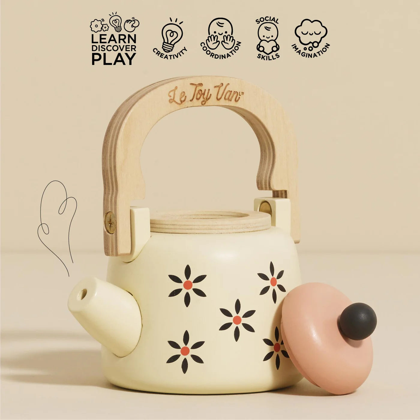Le Toy Van Wooden Vintage Kettle Toy